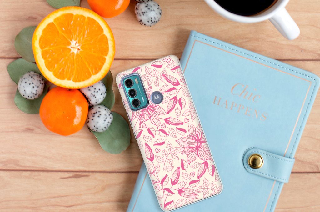 Motorola Moto G60 TPU Case Pink Flowers B2C Telecom