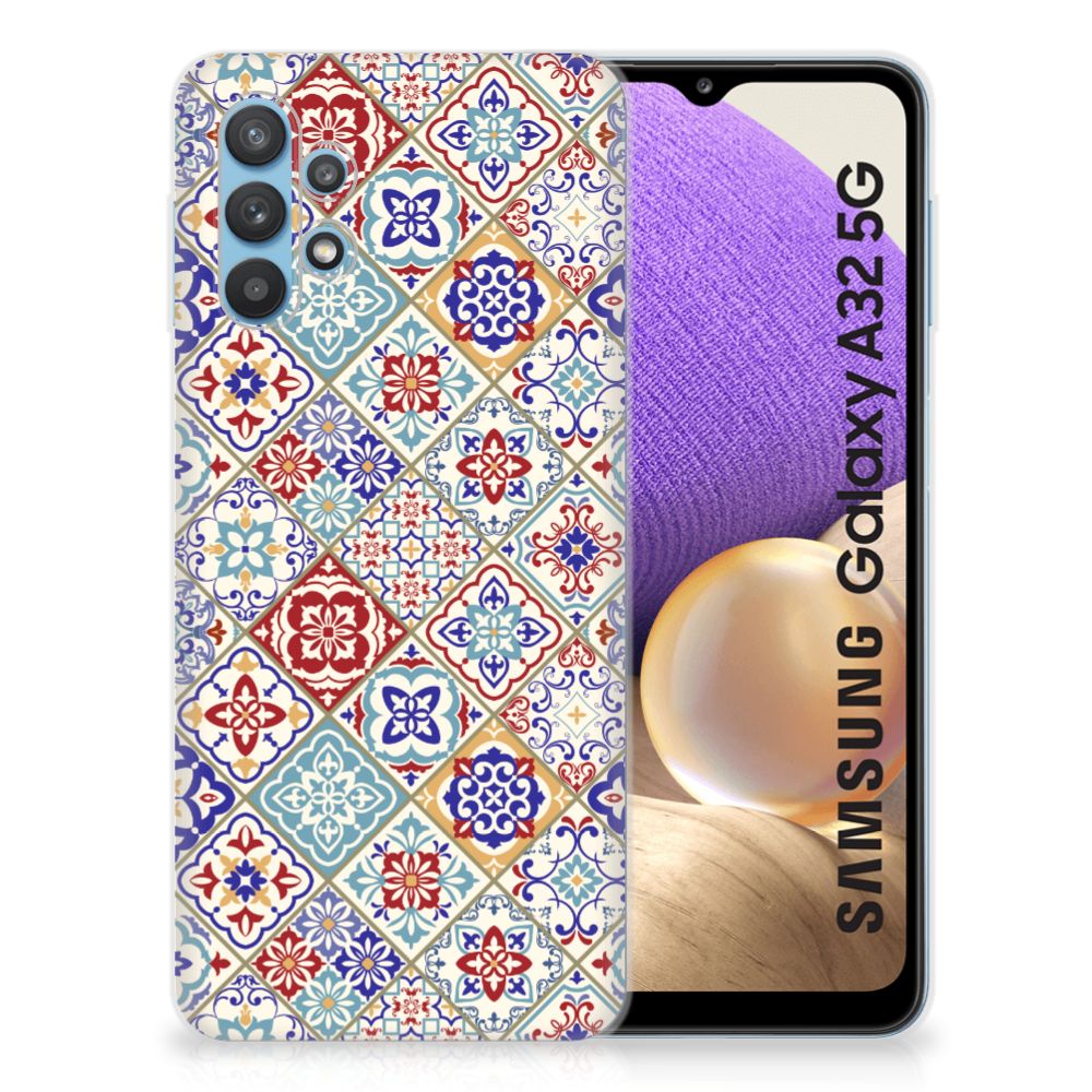 Samsung Galaxy A32 5G TPU Siliconen Hoesje Tiles Color B2C Telecom