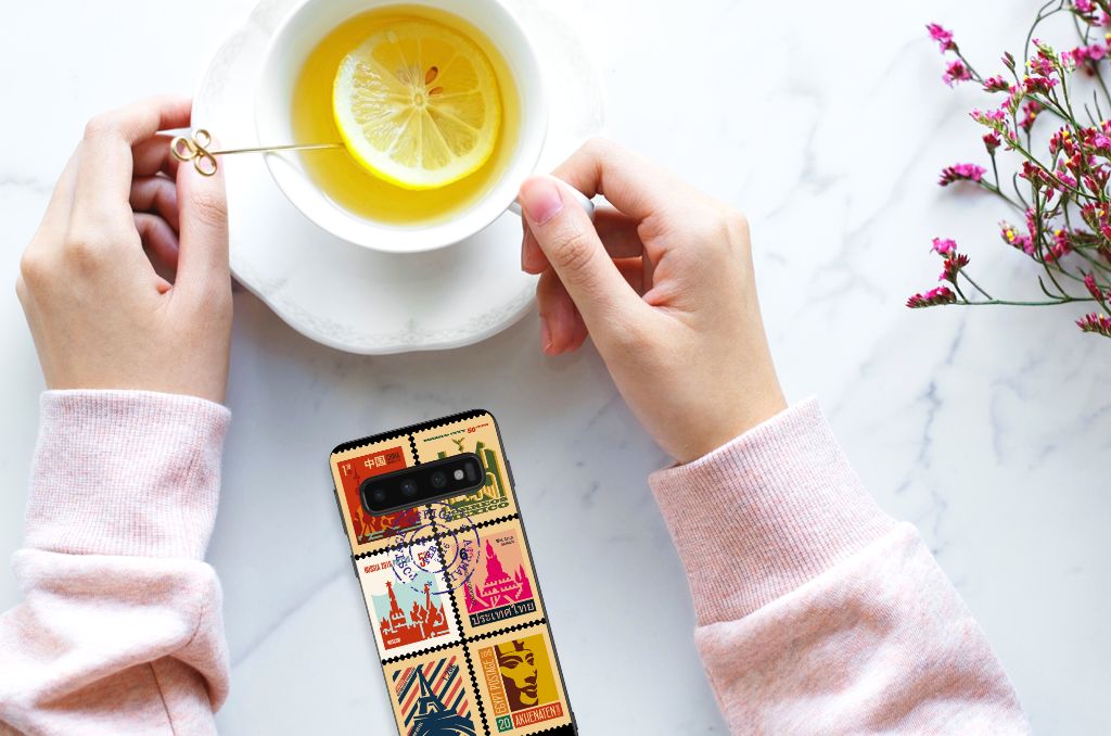 Samsung Galaxy S10 Silicone Hoesje Postzegels B2C Telecom