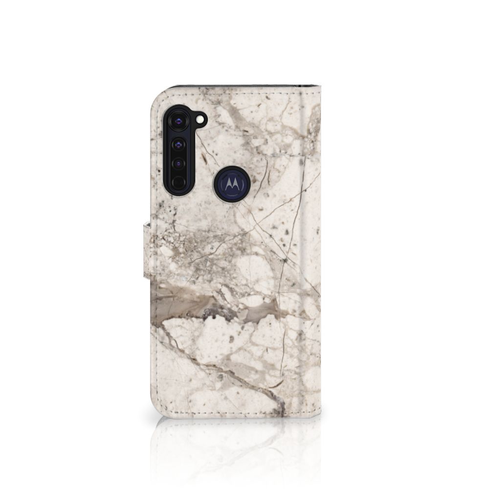 Motorola Moto G Pro Bookcase Marmer Beige