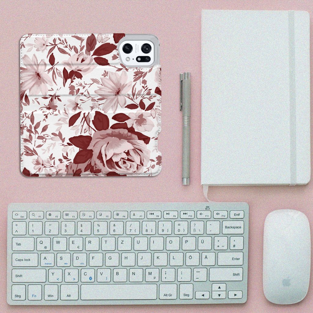 Bookcase OPPO Find X5 Pro Watercolor Flowers - B2C Telecom