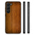 Samsung Galaxy S23 Houten Print Telefoonhoesje Donker Hout