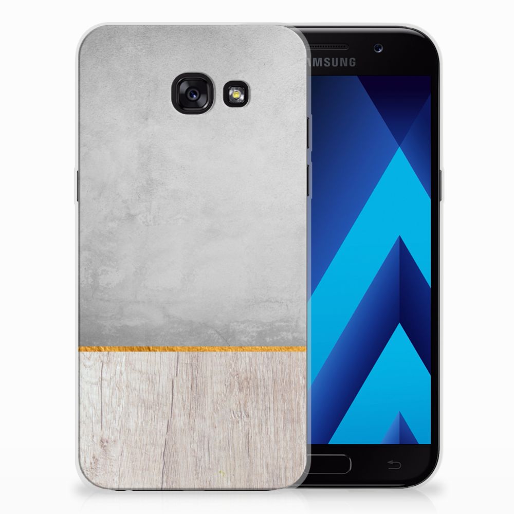 Samsung Galaxy A5 2017 Bumper Hoesje Wood Concrete