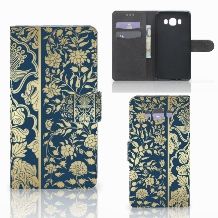 Samsung Galaxy J7 2016 Hoesje Beige Flowers