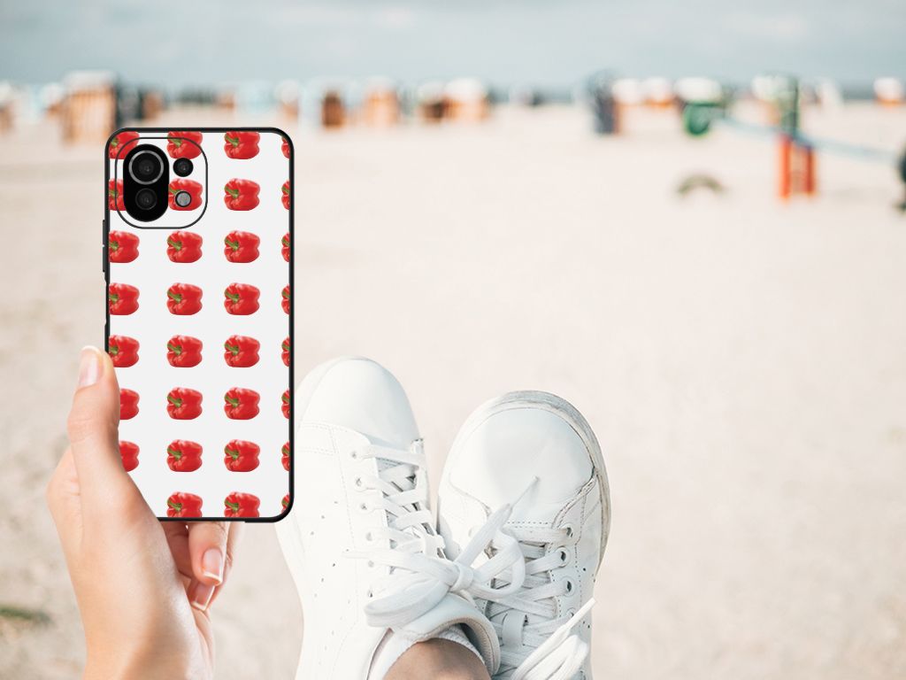 Xiaomi 11 Lite 5G NE | Mi 11 Lite Back Cover Hoesje Paprika Red B2C Telecom