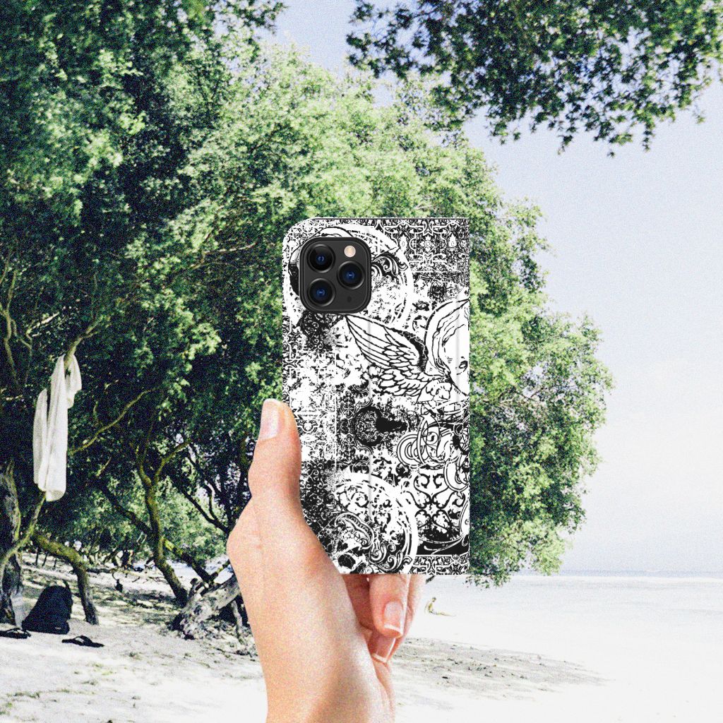 Mobiel BookCase Apple iPhone 11 Pro Skulls Angel