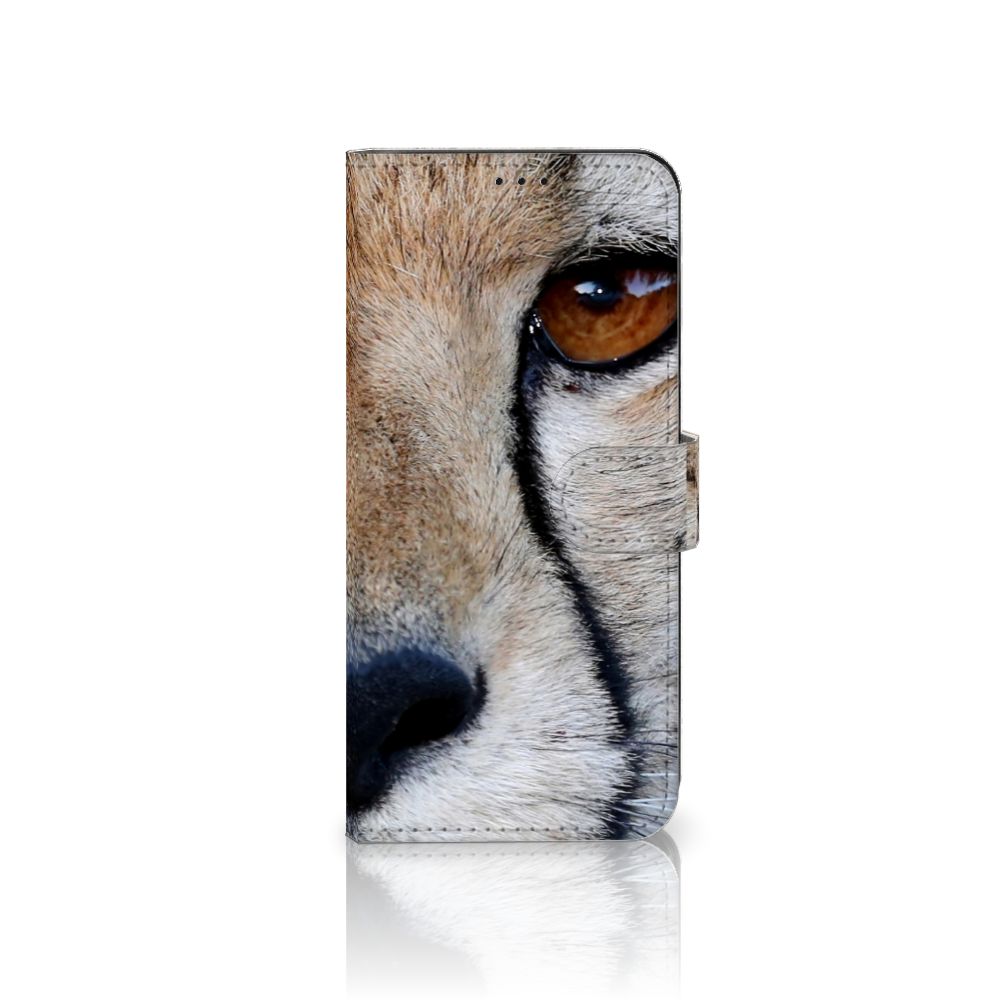 OPPO Find X5 Pro Telefoonhoesje met Pasjes Cheetah met close-up van een cheeta oog