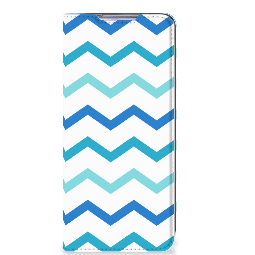Samsung Galaxy S20 Ultra Hoesje met Magneet Zigzag Blauw - B2C Telecom