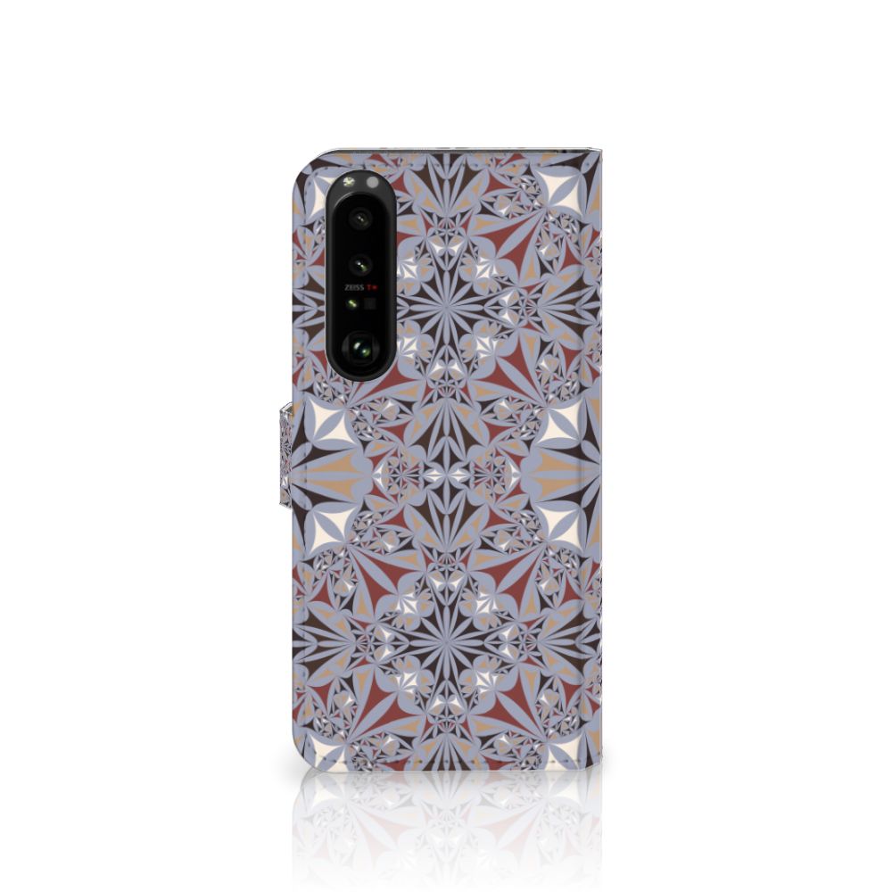 Sony Xperia 1 III Bookcase Flower Tiles