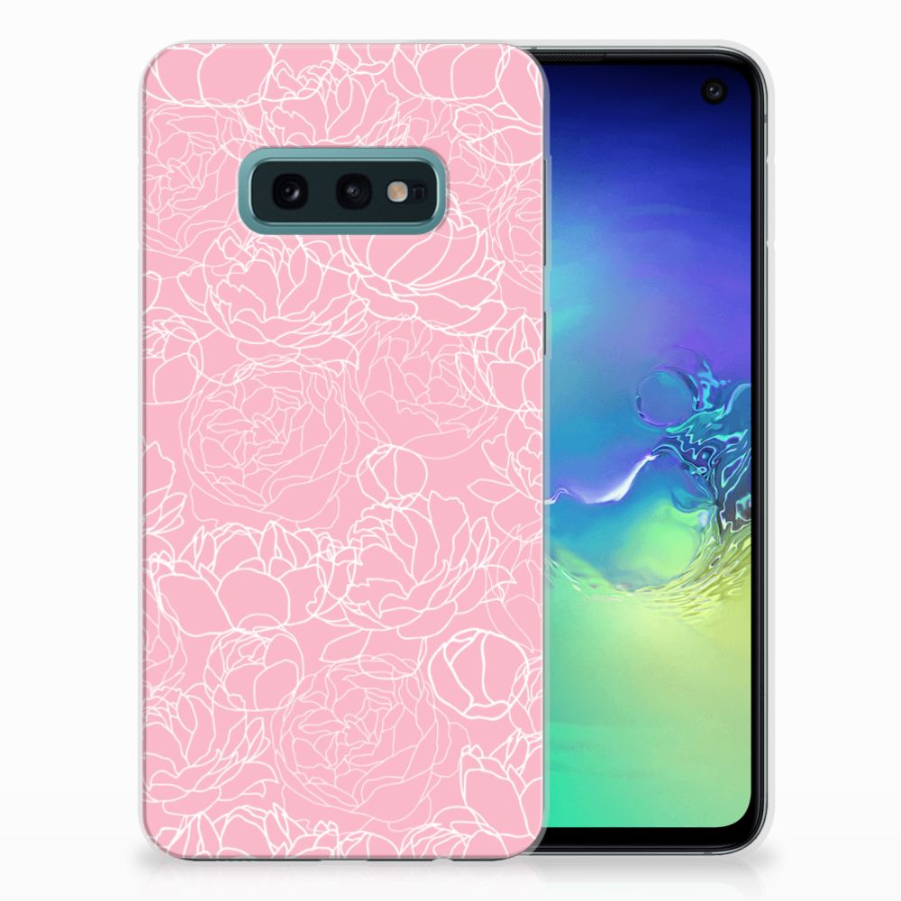 Samsung Galaxy S10e TPU Case White Flowers