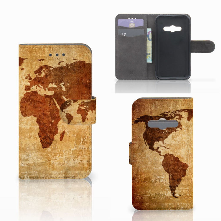 Samsung Galaxy Xcover 3 | Xcover 3 VE Flip Cover Wereldkaart