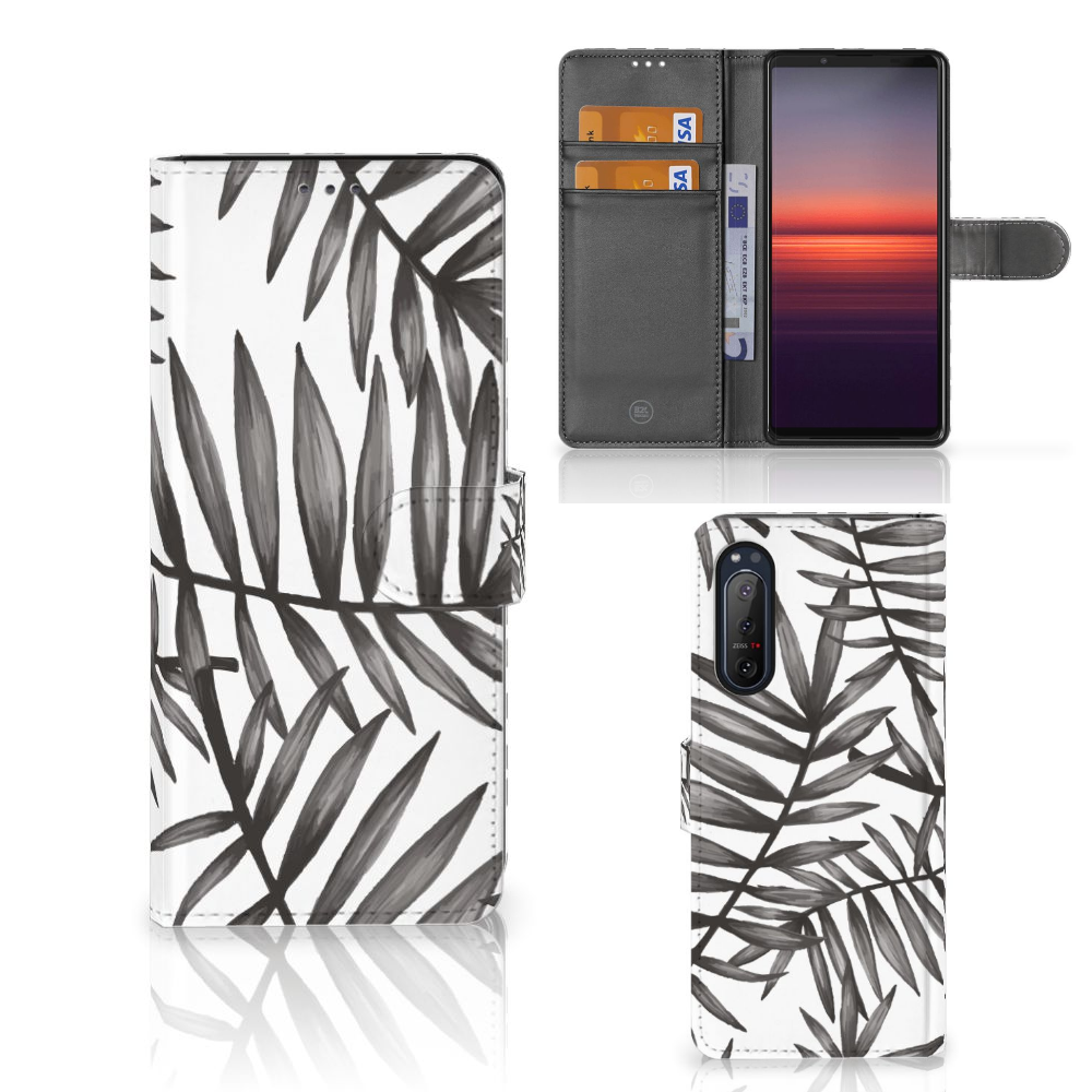 Sony Xperia 5II Hoesje Leaves Grey