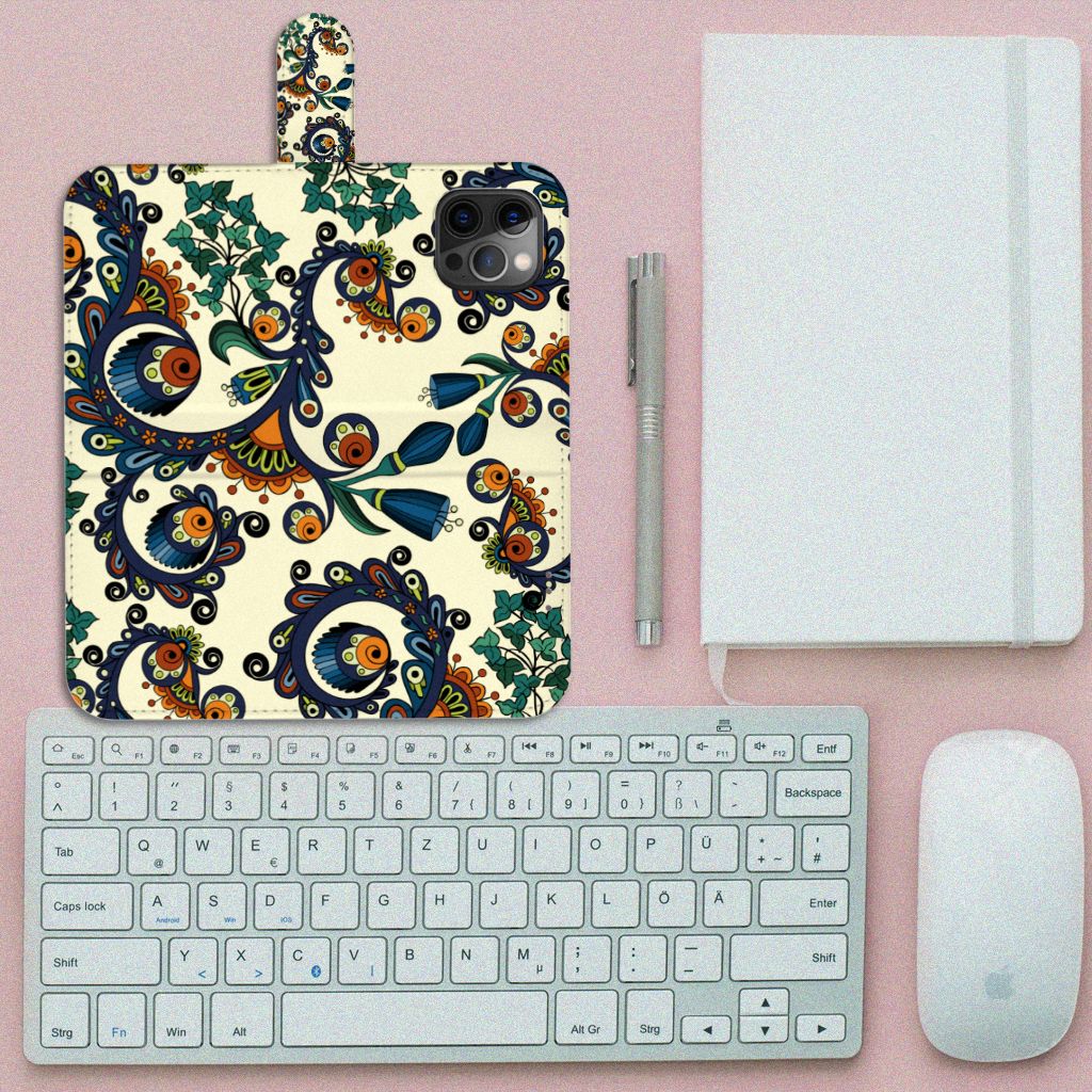 Wallet Case Apple iPhone 12 Pro Max Barok Flower