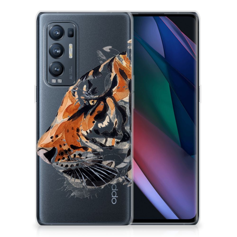 Hoesje maken OPPO Find X3 Neo Watercolor Tiger B2C Telecom
