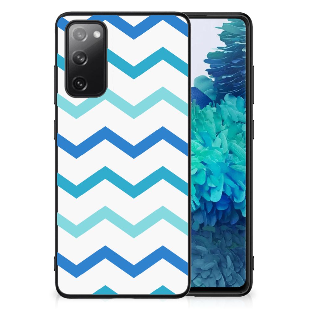 Samsung Galaxy S20 FE Back Case Zigzag Blauw B2C Telecom