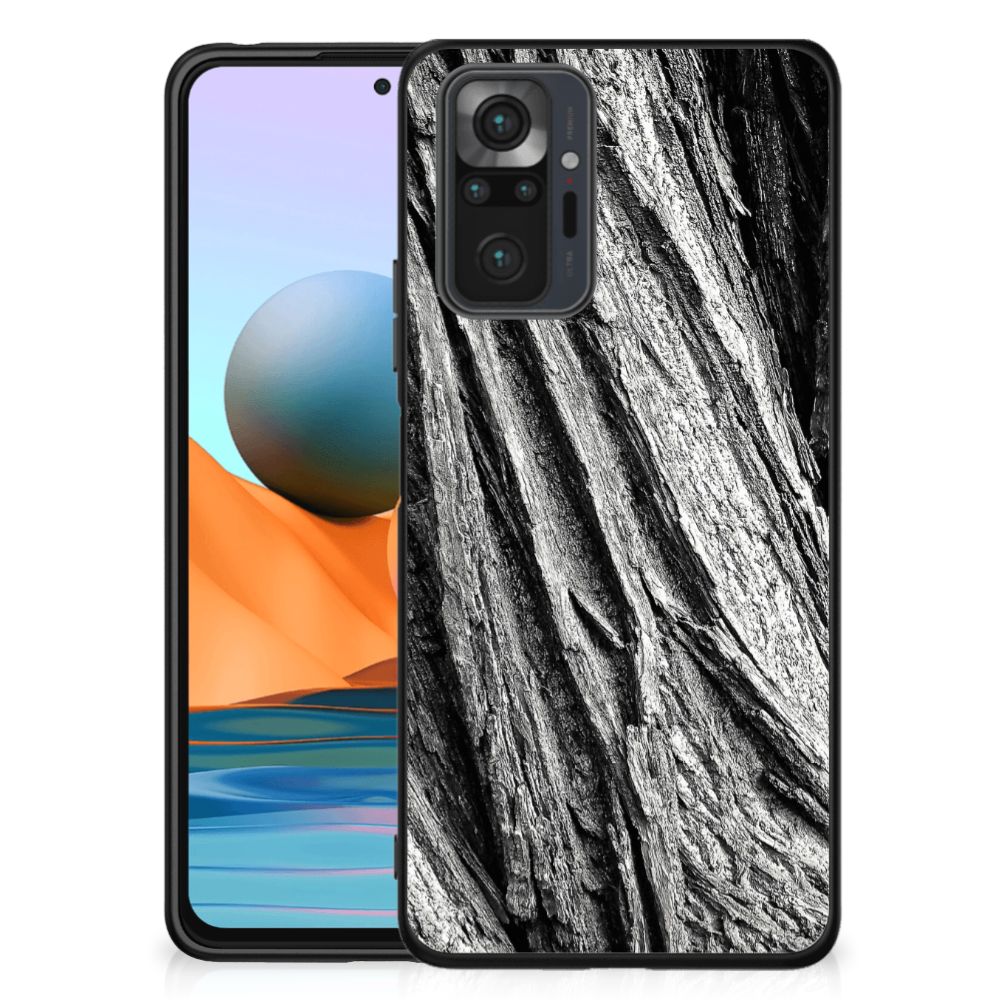 Houten Print Telefoonhoesje Xiaomi Redmi Note 10 Pro Boomschors Grijs