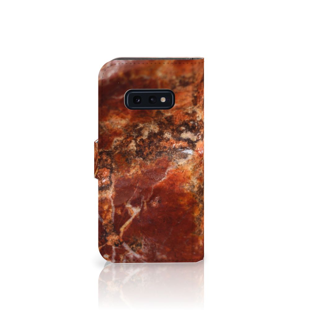 Samsung Galaxy S10e Bookcase Marmer Bruin