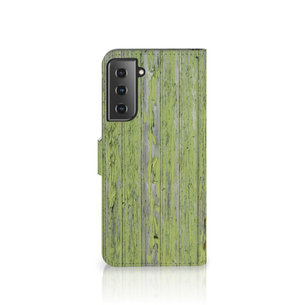 Samsung Galaxy S21 Plus Book Style Case Green Wood
