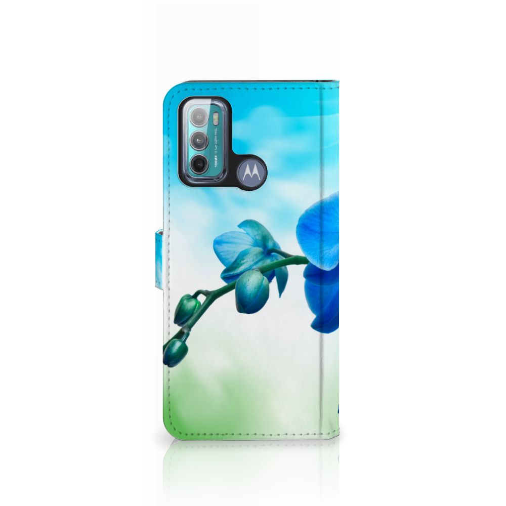 Motorola Moto G60 Hoesje Orchidee Blauw - Cadeau voor je Moeder