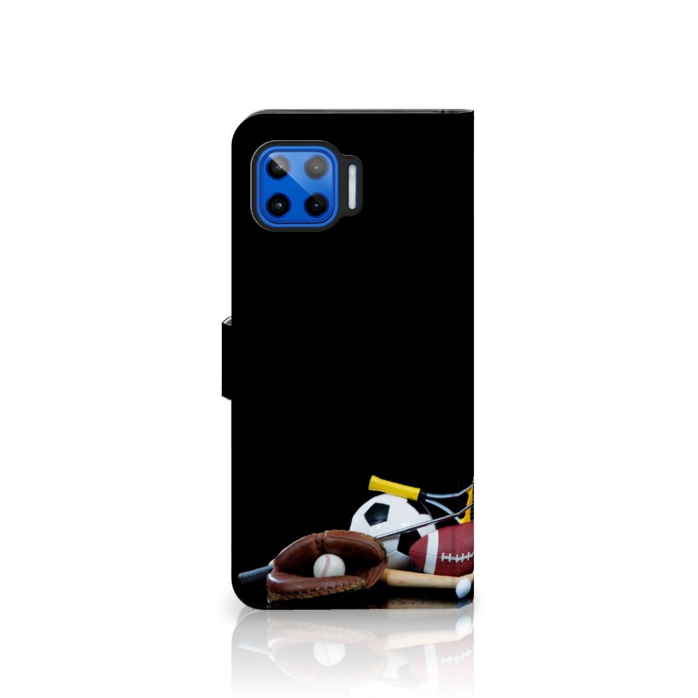 Motorola Moto G 5G Plus Wallet Case met Pasjes Sports met sportuitrusting en bal afbeeldingen