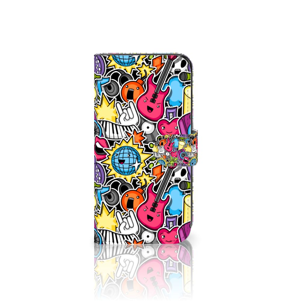 Samsung Galaxy S7 Edge Wallet Case met Pasjes Punk Rock
