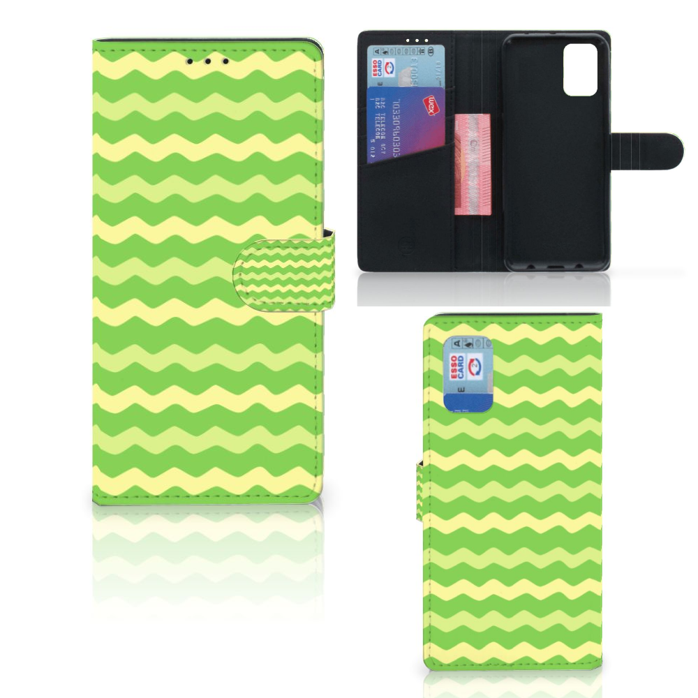 Samsung Galaxy A02s | M02s Telefoon Hoesje Waves Green