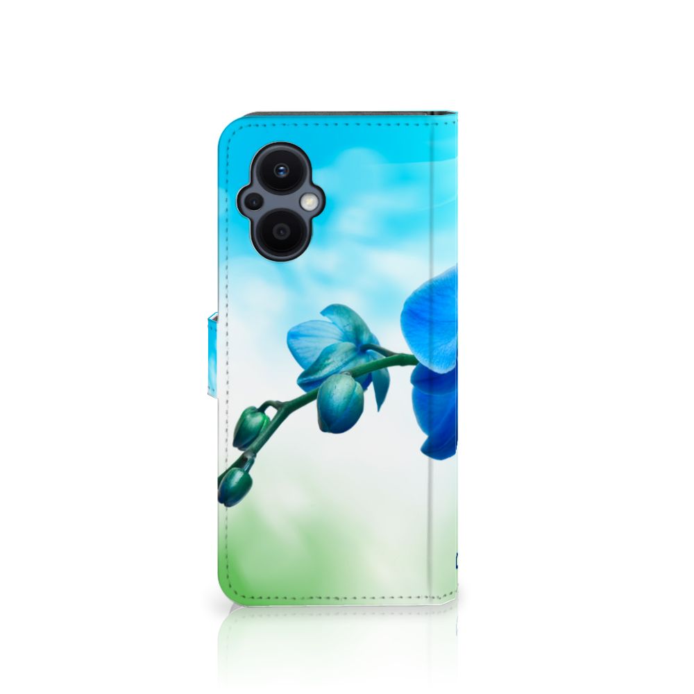 OPPO Reno 8 Lite | OnePlus Nord N20 Hoesje Orchidee Blauw - Cadeau voor je Moeder