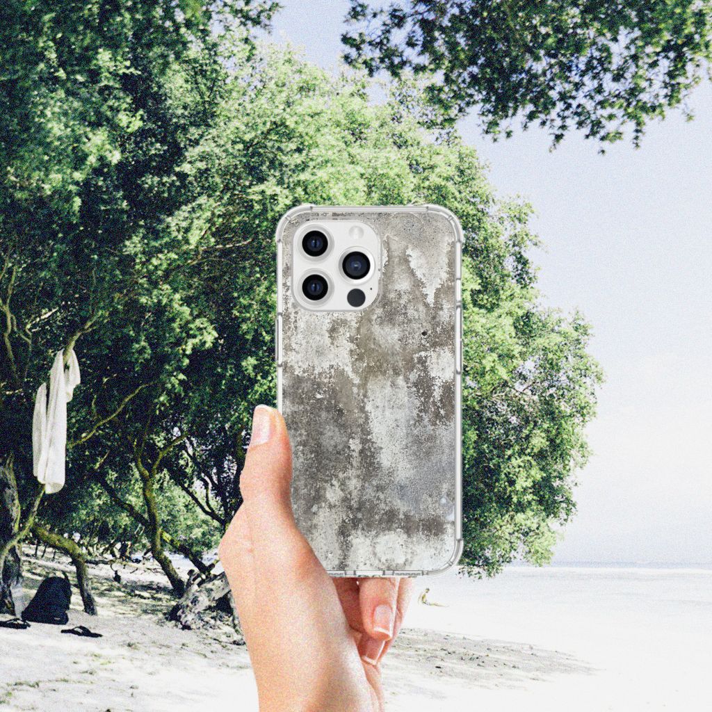 iPhone 13 Pro Max Anti-Shock Hoesje Beton Print - B2C Telecom