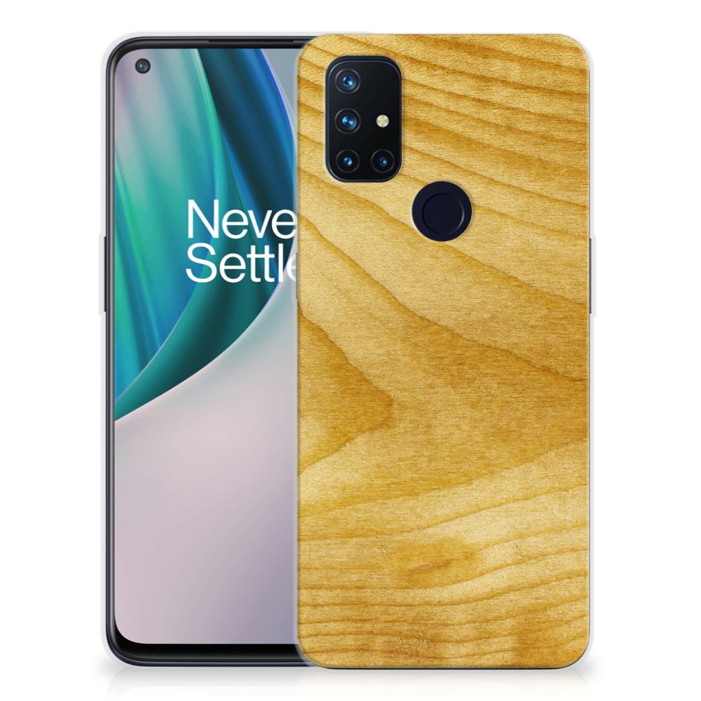 OnePlus Nord N10 5G Bumper Hoesje Licht Hout