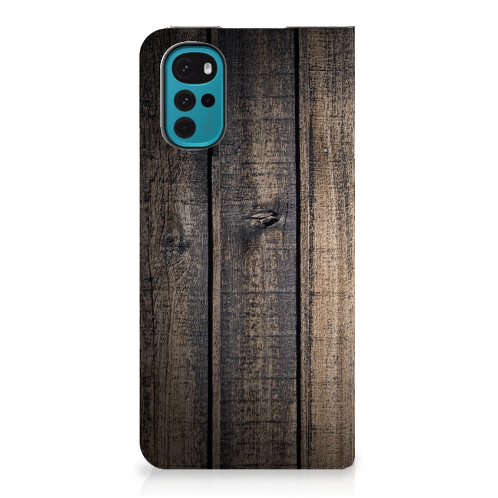 Motorola Moto G22 Book Wallet Case Steigerhout - B2C Telecom