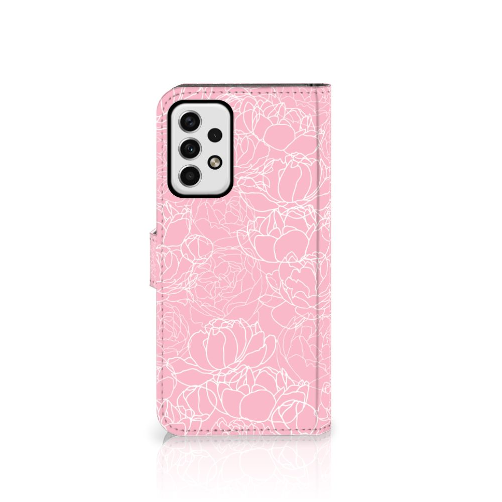 Samsung Galaxy A23 Hoesje White Flowers