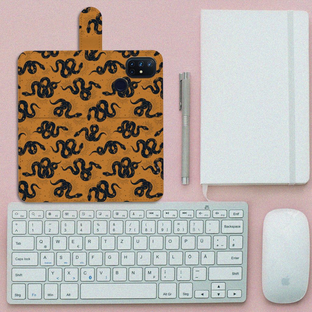 Telefoonhoesje met Pasjes voor OnePlus Nord N10 Snakes