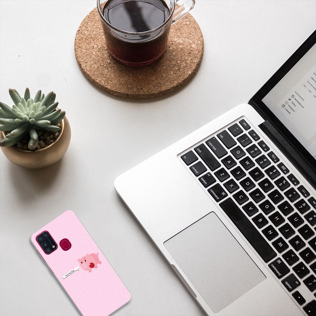 Samsung Galaxy M31 Telefoonhoesje met Naam Pig Mud B2C Telecom