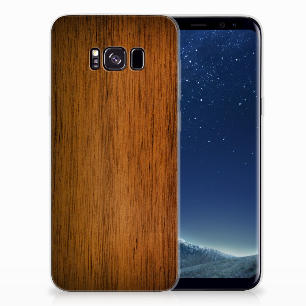 Samsung Galaxy S8 Plus Bumper Hoesje Donker Hout