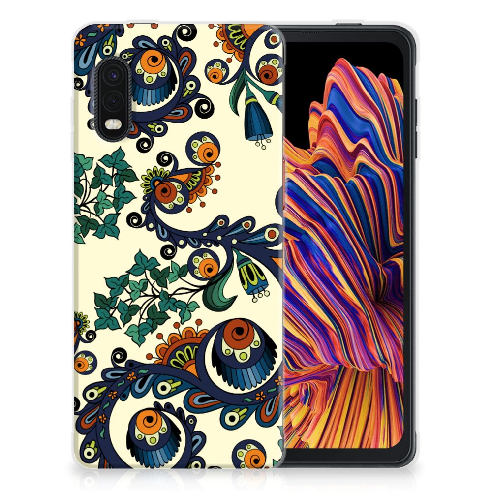 Siliconen Hoesje Samsung Xcover Pro Barok Flower