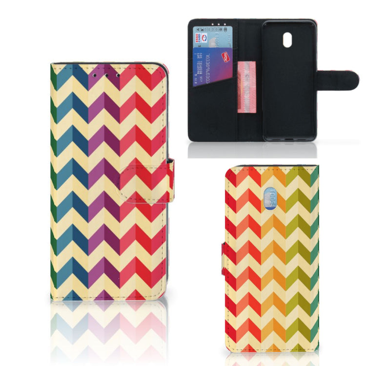 Xiaomi Redmi 8A Telefoon Hoesje Zigzag Multi Color