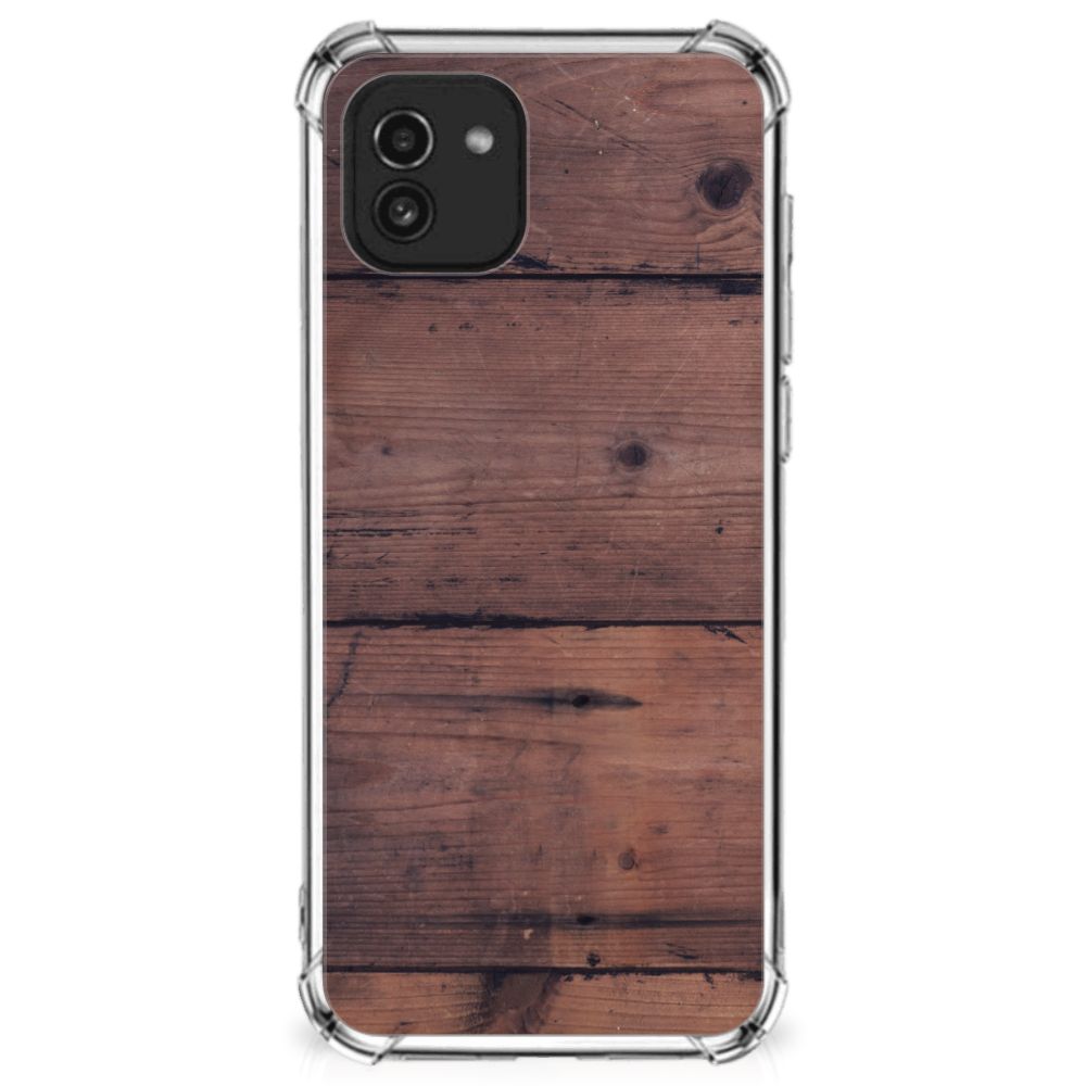 Samsung Galaxy A03 Stevig Telefoonhoesje Old Wood B2C Telecom