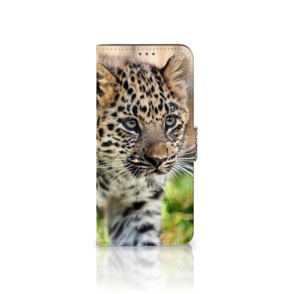 Samsung Galaxy S21 Plus Telefoonhoesje met Pasjes Baby Luipaard