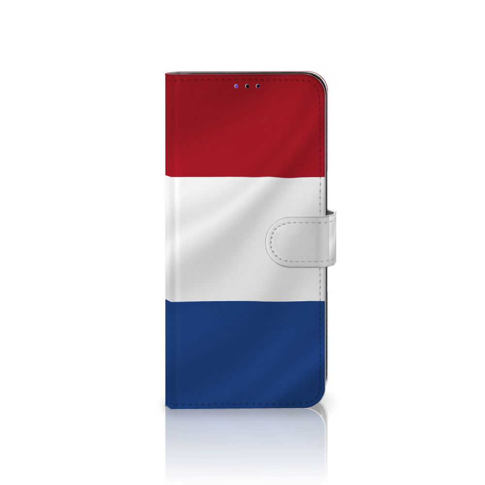 Samsung Galaxy A22 5G Bookstyle Case Nederlandse Vlag met artistiek ontwerp van de vlag.