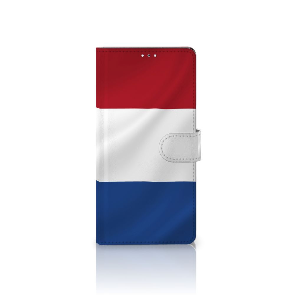 Samsung Galaxy S22 Ultra Bookstyle Case Nederlandse Vlag met artistiek ontwerp van de Nederlandse vlag.