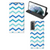 Samsung Galaxy S21 FE Hoesje met Magneet Zigzag Blauw - B2C Telecom