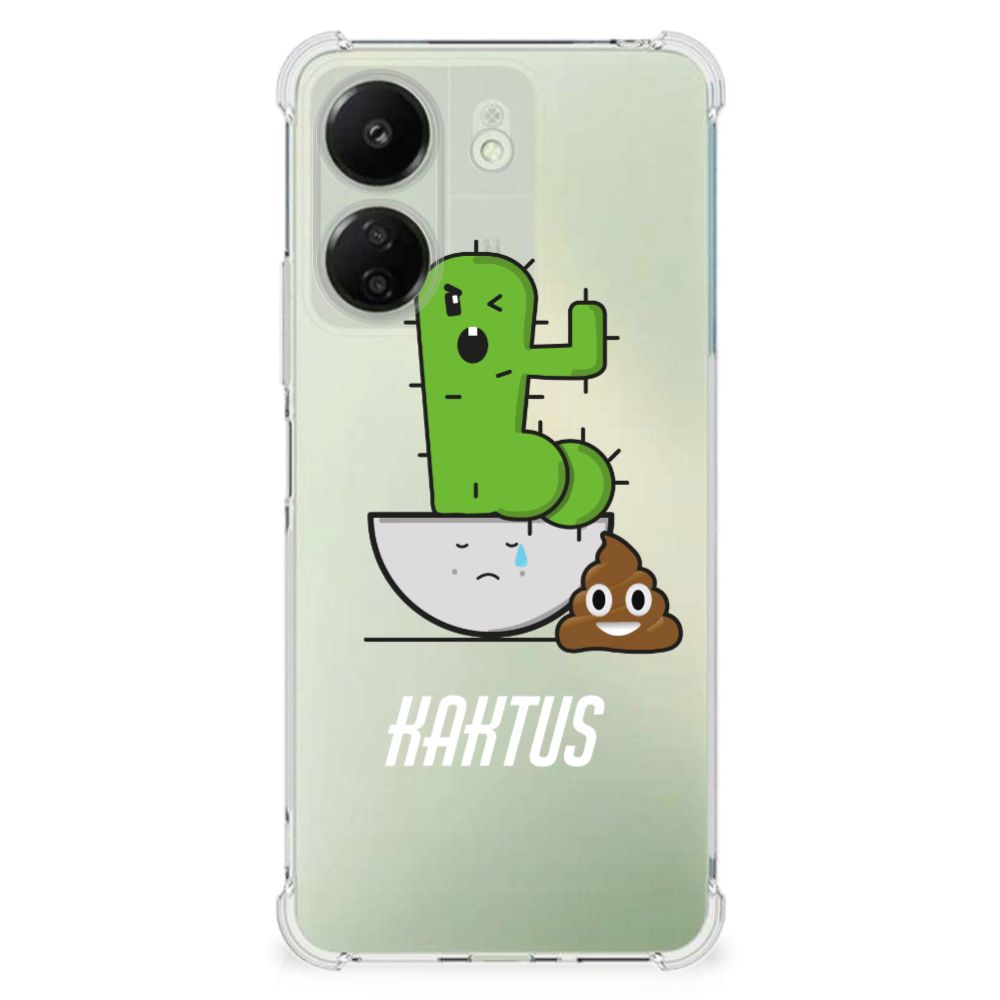Xiaomi Redmi 13C 4G Stevig Bumper Hoesje Cactus Poo