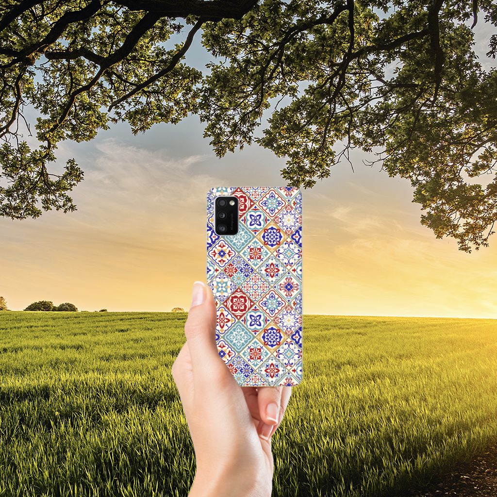 Samsung Galaxy A41 TPU Siliconen Hoesje Tiles Color B2C Telecom