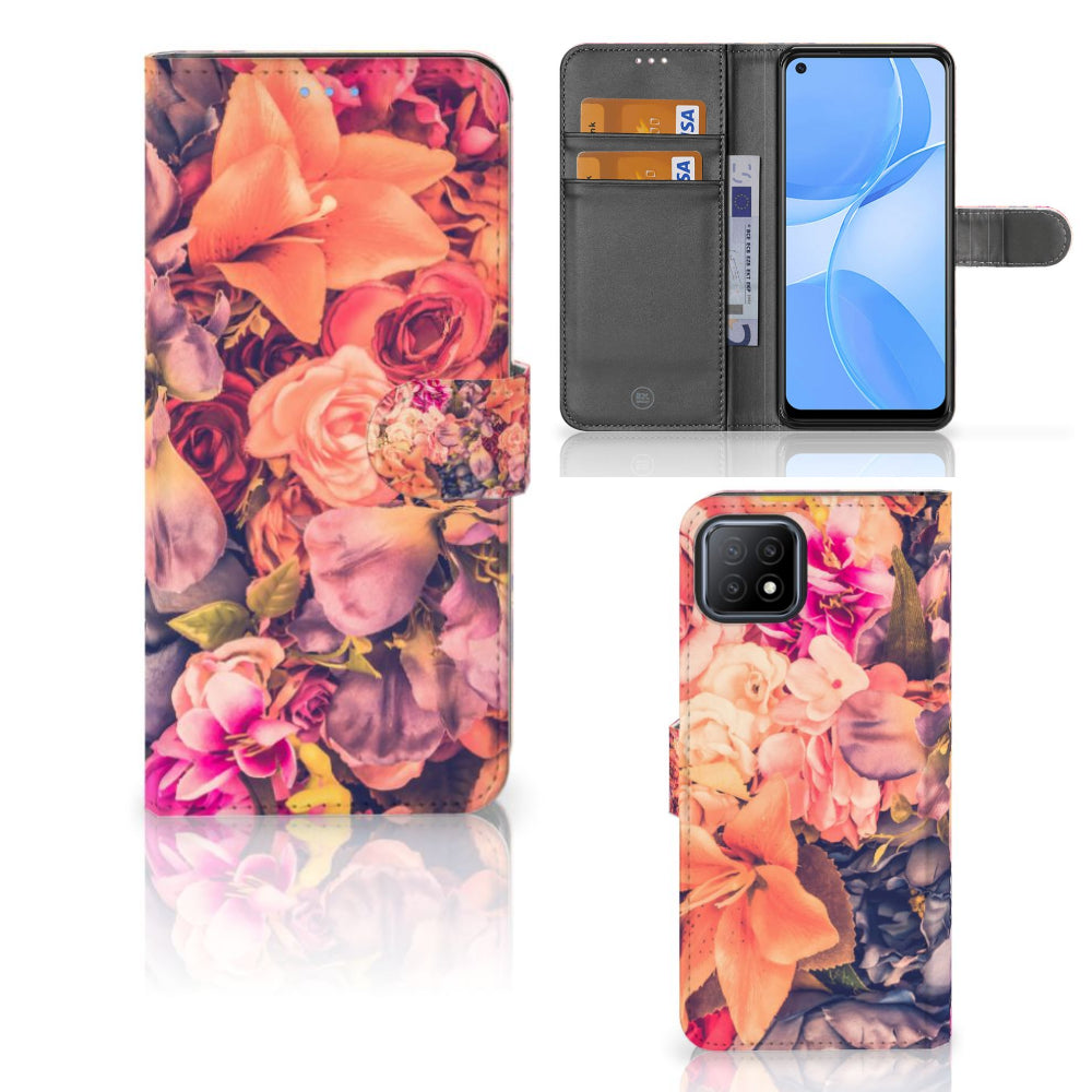 OPPO A73 5G Hoesje Bosje Bloemen