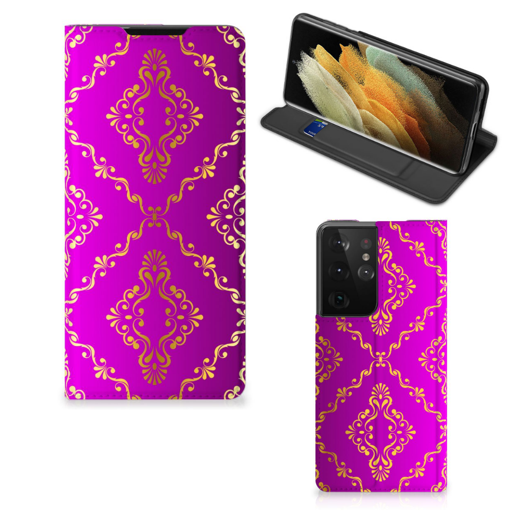 Telefoon Hoesje Samsung Galaxy S21 Ultra Barok Roze - B2C Telecom