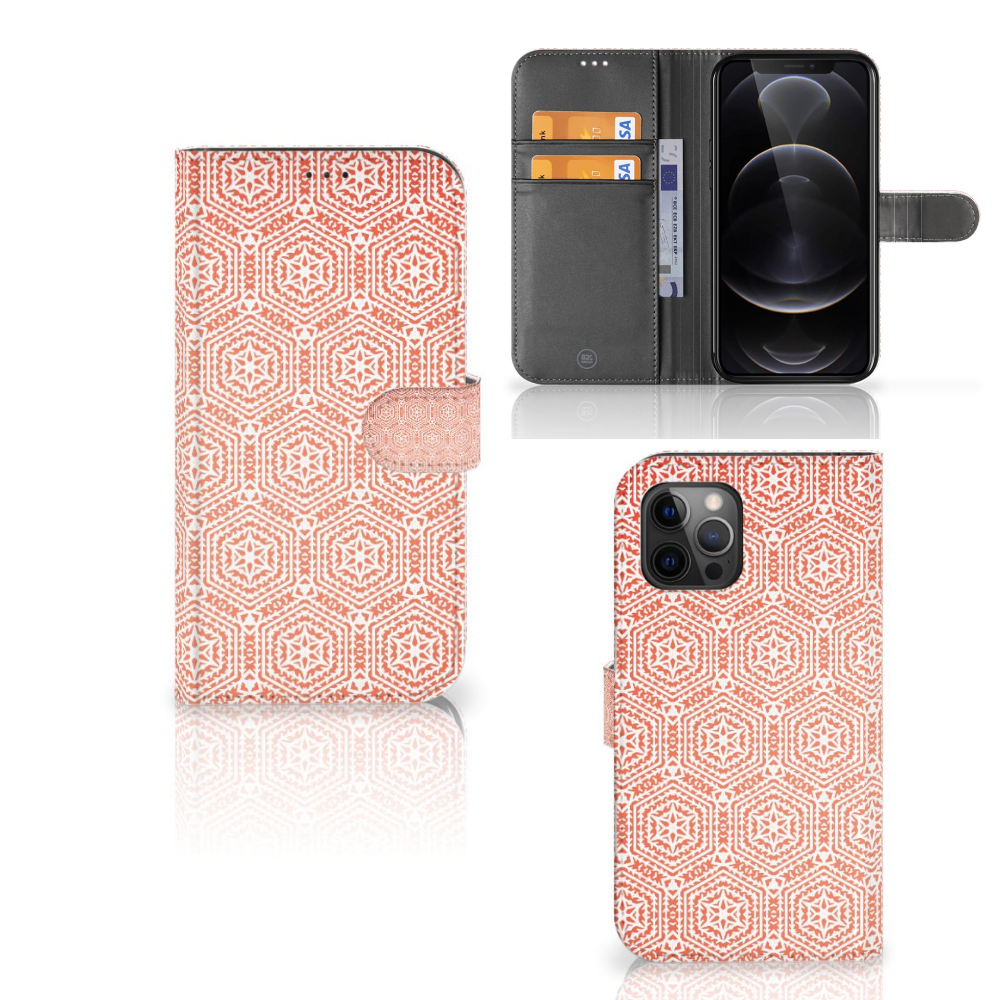 Apple iPhone 12 Pro Max Telefoon Hoesje Pattern Orange
