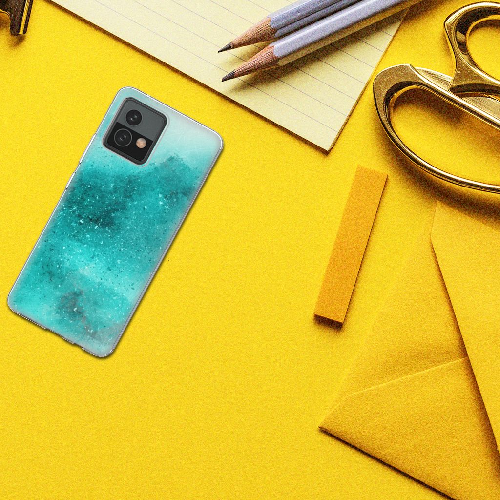 Hoesje maken Motorola Moto G72 Painting Blue B2C Telecom
