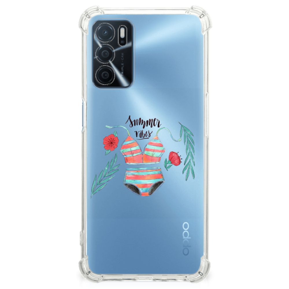 OPPO A16 | A16s | A54s Stevig Bumper Hoesje Boho Summer