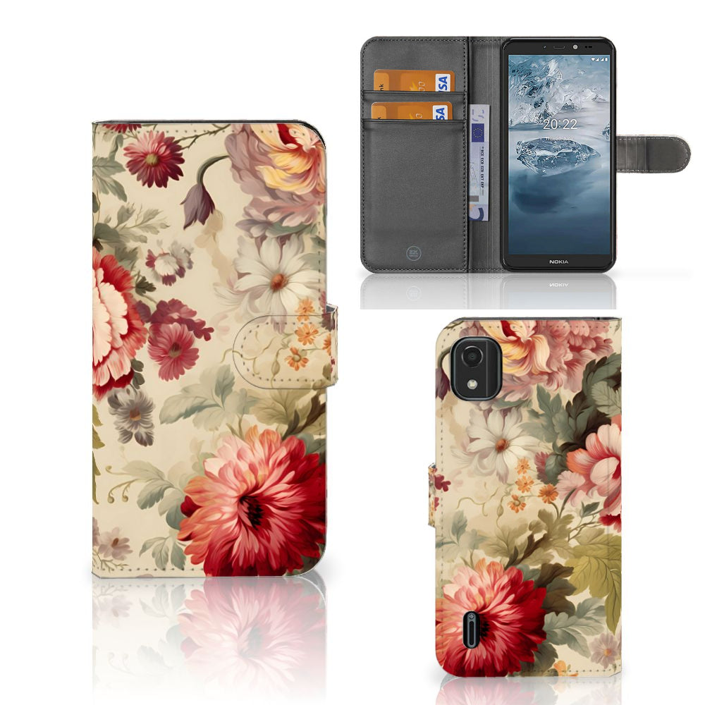 Hoesje voor Nokia C2 2nd Edition Bloemen