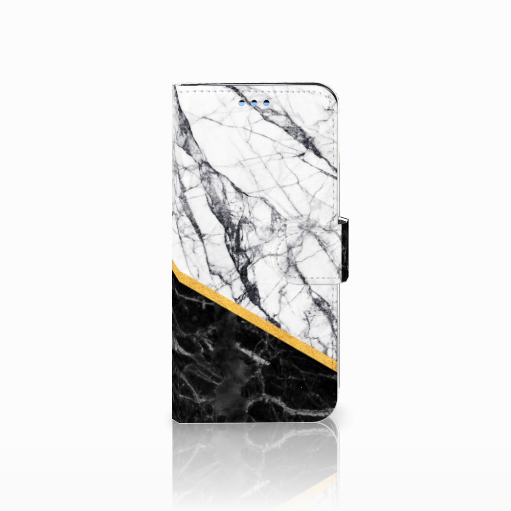 Samsung Galaxy S9 Bookcase Marmer Wit Zwart - Origineel Cadeau Man